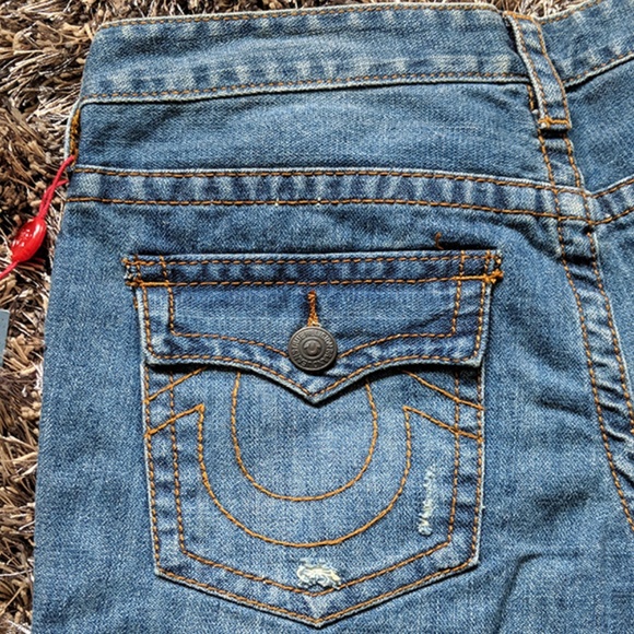 True Religion Geno Single End Blue Denim Jeans - Picture 6 of 8